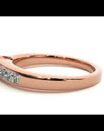 Inel de Logodnă Pavé din Aur 14k cu Diamant Natural Tăietură Princess de 0.61 ct