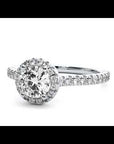 Inel de Logodnă Oxford cu Diamante Naturale Brilliant Halo Pavé de 0.86 ct