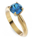 Inel de Logodnă Solitaire Heritage din Aur 14k cu Safir Creat în Laborator de 1 ct