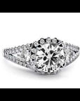 Inel de Logodnă cu Moissanite Halo Etern Pavé de 1.07 ct