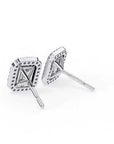 Cercei Stud Louvre Radiant din Aur 14k cu Moissanite de 0.86 ct