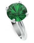 Inel de Logodnă Solitaire Heritage din Aur 14k cu Smarald Creat în Laborator de 3 ct