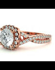 Inel de Logodnă Positano Pavé cu Diamante Naturale de 1.35 ct