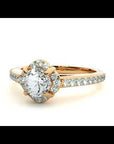 Inel de Logodnă Chateau din Aur 14k cu Diamante Naturale Halo Pavé de 1.54 ct