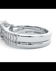 Inel de Logodnă Pavè Cu Diamant Creat în Laborator In Formă De Smarald de 1.13 ct