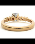 Inel de Logodnă din Aur 14k cu Diamante Create în Laborator Solitaire Etern Pavé de 0.87 ct