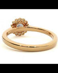 Inel de Logodnă din Aur 14k cu Moissanite Halo Etern în Crescendo de 0.60 ct
