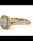 Inel de Logodnă Santorini Pavé din Aur 14k cu Moissanite de 0.98 ct