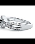 Inel de Logodnă Duo Eternal din Aur 14k cu Moissanite Brilliant de 2.18 ct