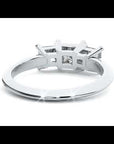 Inel de Logodnă Trei Diamante Naturale Tăietură Princess de 2.18 ct