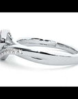Inel de Logodnă cu Diamante Create în Laborator Pavé în Spirală Eternă de 0.53 ct