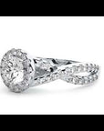 Inel de Logodnă Gravitas din Aur 14k cu Diamante Naturale Halo Pavé de 1.00 ct