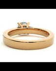 Inel de Logodnă din Aur 14k cu Moissanite Solitaire Etern Pavé de 0.95 ct