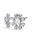 Cercei Stud Ice Queen din Aur 14k cu Moissanite de 1.22 ct