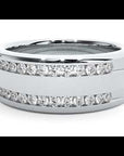 Verighetă Solène din Aur 14k Cu Două Rânduri De Diamante Naturale de 0.46 ct