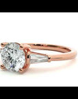 Inel de Logodnă din Aur 14k cu Trei Moissanite de 1.22 ct