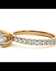 Inel de Logodnă Pavé cu Diamante Naturale Tăietură Princess de 1.07 ct