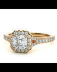 Inel de Logodnă Retro Pavé cu Diamante Create în Laborator de 0.46 ct