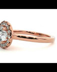 Inel de Logodnă cu Diamante Naturale Brilliant Rotund Halo de 1.04 ct