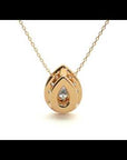 Lanț cu Pandantiv Moissanite Pară Fațetată de 0.79 ct