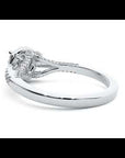 Inel de Logodnă Radiance din Aur 14k cu Diamante Create în Laborator Halo Pavé de 0.98 ct