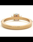 Inel de Logodnă Clasic din Aur 14k cu Trei Moissanite Pavè de 0.97 ct