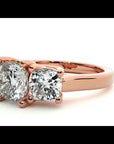 Inel de Logodnă Contessina din Aur 14k cu Trei Moissanite de 2.47 ct