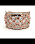 Inel Regal Vintage din Aur 14k cu Diamante Naturale de 1.73 ct