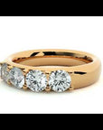 Inel Eternity din Aur 14k cu 4 Diamante Create în Laborator de 0.96 ct