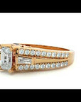 Inel De Logodnă Goutte de Rosée din Aur 14k cu Moissanite Pavé de 1.05 ct