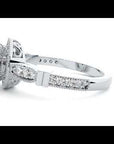 Inel de Logodnă din Aur 14k cu Moissanite Brilliant Halo Pavé de 1.32 ct