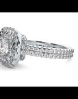 Inel de Logodnă Halo Pavé cu Moissanite de 1.33 ct