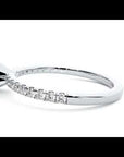 Inel de Logodnă din Aur 14k cu Moissanite Solitaire Etern Pavé de 0.50 ct