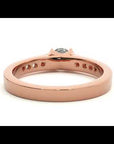 Inel De Logodnă Solitaire Pavé din Aur 14k cu Diamante Create în Laborator de 0.77 ct