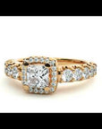 Inel de Logodnă Cotswolds Pavé cu Diamante Create în Laborator de 1.16 ct