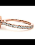 Inel de Logodnă Oxford din Aur 14k cu Diamante Create în Laborator Brilliant Halo Pavé de 0.86 ct