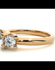 Inel de Logodnă din Aur 14k Cu Trei Moissanite de 1.39 ct