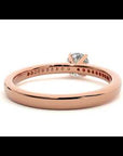Inel De Logodnă Solitaire Pavé din Aur 14k cu Diamante Create în Laborator de 0.35 ct