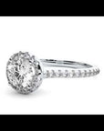 Inel de Logodnă Retro din Aur 14k cu Diamante Create în Laborator Brilliant Halo Pavé de 1.03 ct