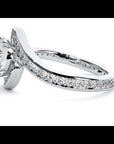 Inel de Logodnă Toscana Pavé din Aur 14k cu Moissanite de 1.64 ct