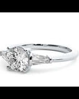 Inel de Logodnă din Aur 14k cu Trei Moissanite de 0.93 ct