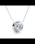 Lanț din Aur 14k cu Pandantiv Rotund Brilliant, Diamante Naturale de 1.88 ct