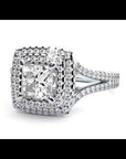 Inel Tăietură Princess Si Cadru Halo din Aur 14k cu Diamante Create în Laborator de 1.34 ct