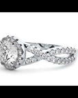 Inel de Logodnă din Aur 14k cu Diamante Naturale Pavé în Spirală Eternă de 1.01 ct