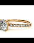 Inel de Logodnă din Aur 14k cu Moissanite Solitaire Etern Pavé de 1.95 ct