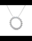 Lanț din Aur 14k cu Pandantiv Cercul Vieții Eternitate cu Moissanite de 1.64 ct