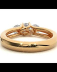 Inel de Logodnă Geneviève din Aur 14k cu Trei Moissanite de 1.39 ct