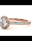 Inel de Logodnă Oxford din Aur 14k cu Moissanite Brilliant Halo Pavé de 0.86 ct