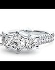 Inel de Logodnă Solitaire Pavè din Aur 14k cu Moissanite de 0.90 ct