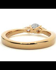 Inel de Logodnă Élise din Aur 14k cu Trei Moissanite de 0.75 ct